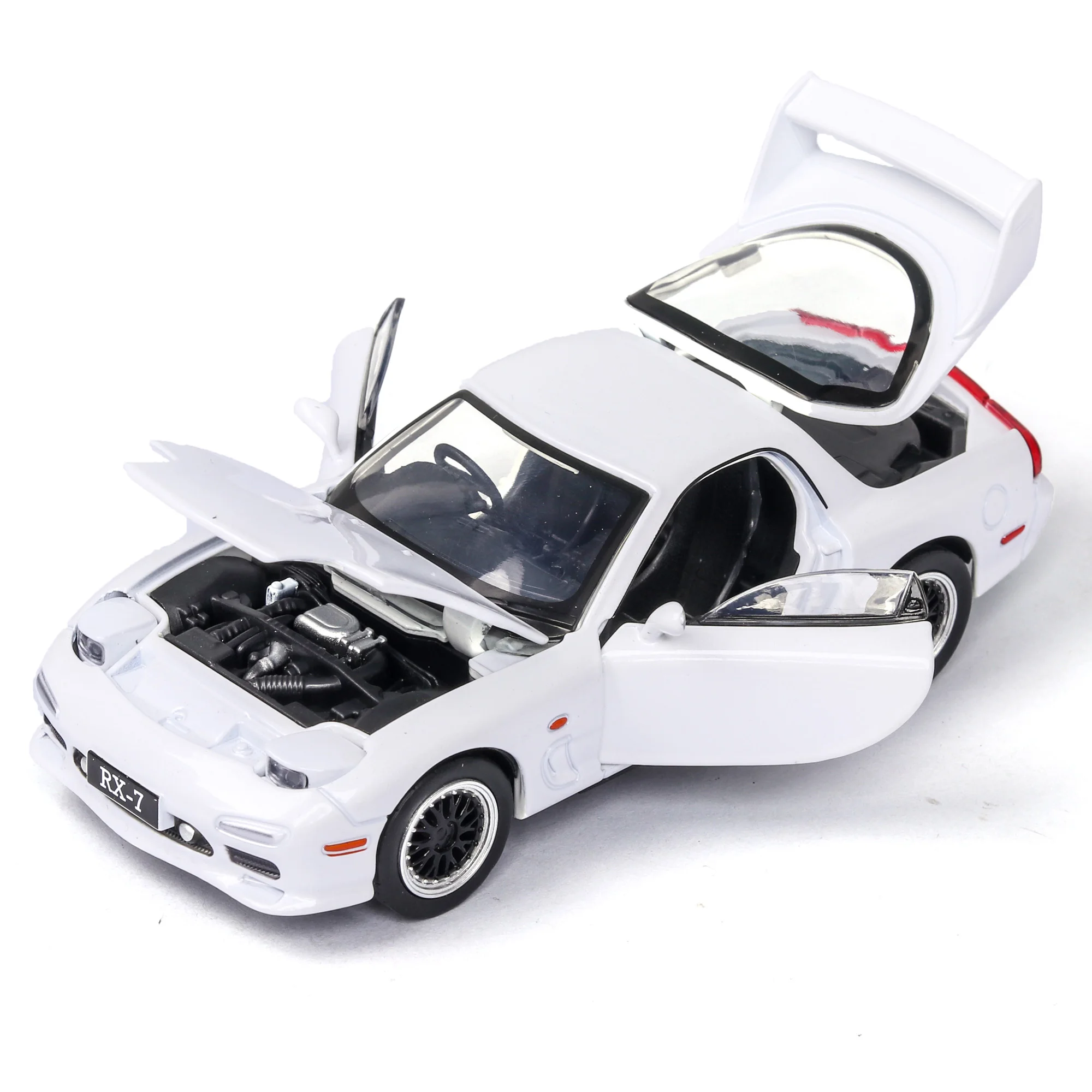 1:32 новый симулятор автомобиля Mazdas RX-7 модель со звуком светильник сплав