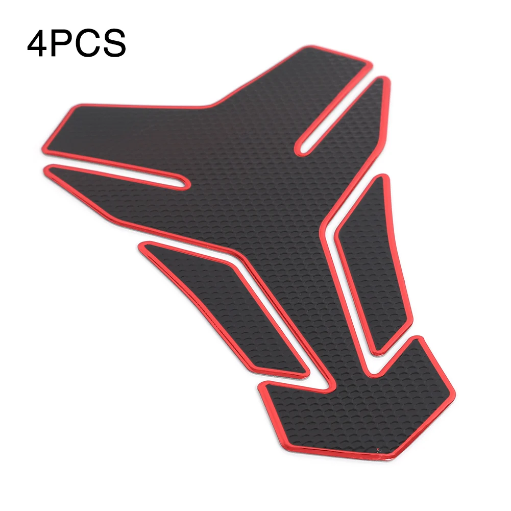 

4pcs PVC Tank Pad 3D Cover Decals Fashion Practical Motorcycle Sticker Waterproof Protector Cool Adhesive Durable Universal