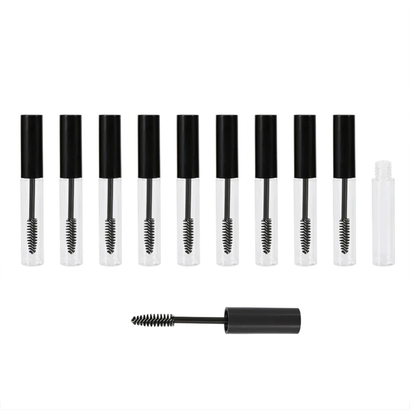 

10Pcs 10Ml Empty Mascara Tube with Eyelash Bottles Cosmetic Container 10Ml Plastic Bottle Mascara Eyelash Refillable Makeup Cont