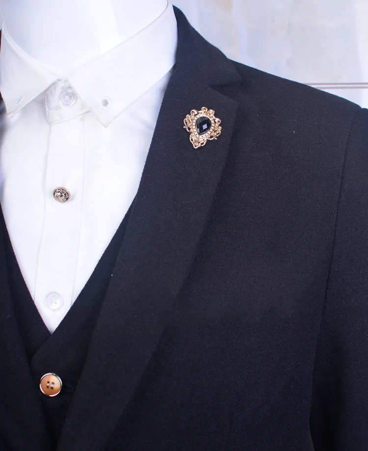 Новинка 2016 прямые продажи трендовые мужские броши костюмы рубашки воротник