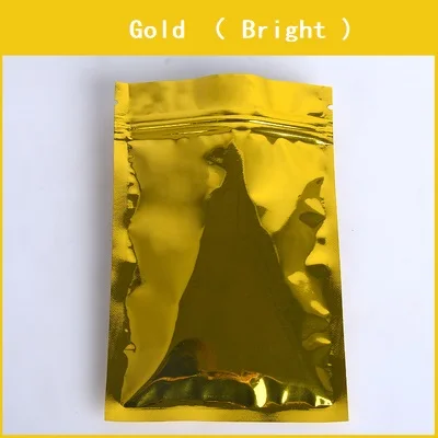 Gold Food Bag Foil Aluminum Bag in Color Pouch Grip Mylar-Bag - Цвет: Gold