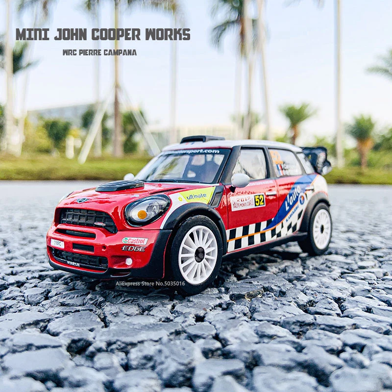 Модель автомобиля Bburago 1:32 BMW MINI John Cooper Works WRC DTM WTCC #52 из сплава|Наземный транспорт| |