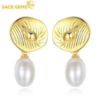 sace gems women earrings 925 sterling silver natural pearl eardrop fashion boutique jewelry gift accessories ear stud %d1%81%d0%b5%d1%80%d1%8c%d0%b3%d0%b8