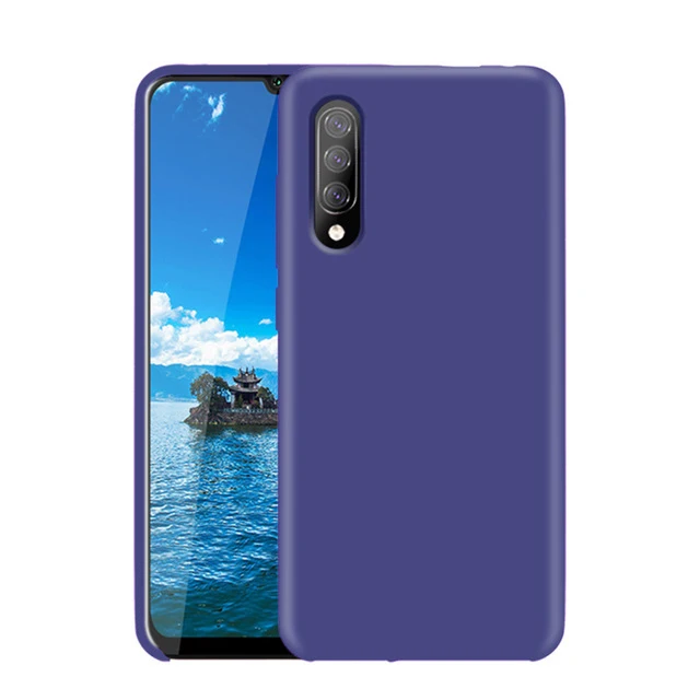 Для samsung A70 A50 A10 A20 чехол-накладка из мягкого жидкого силикона для samsung Galaxy A8 A6 PLUS A9 A7 противоударный чехол-накладка - Цвет: Фиолетовый