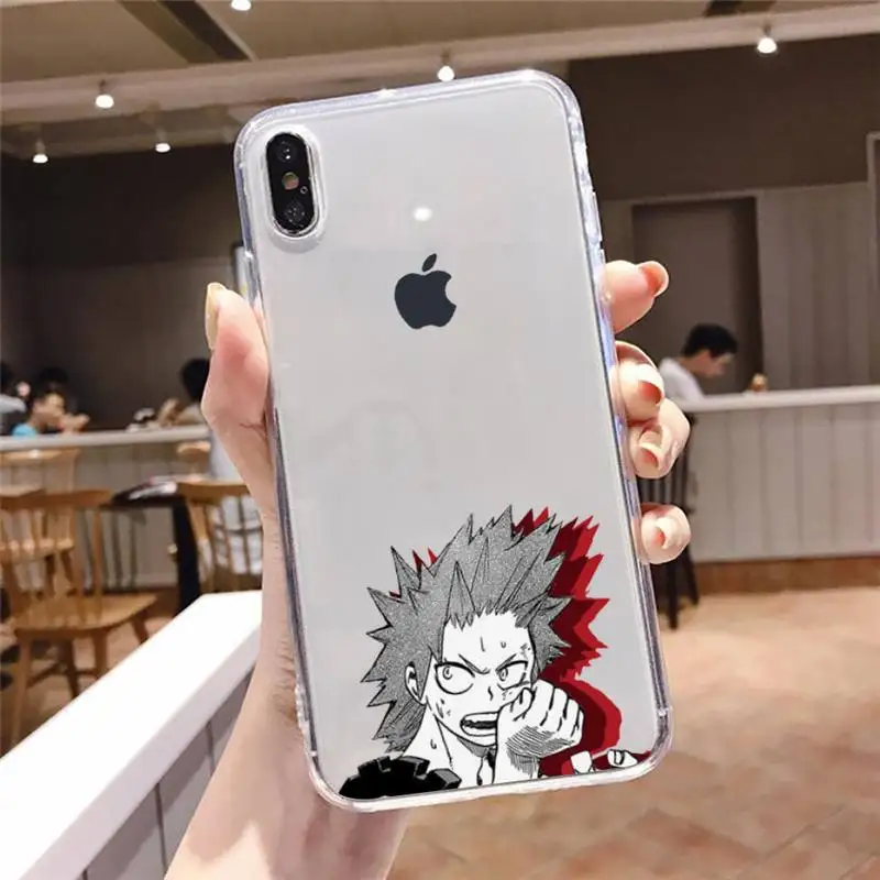 

My Hero Academia Anti-fall luxury Phone Case cover Transparent for iPhone 6 7 8 11 12 s mini pro X XS XR MAX Plus