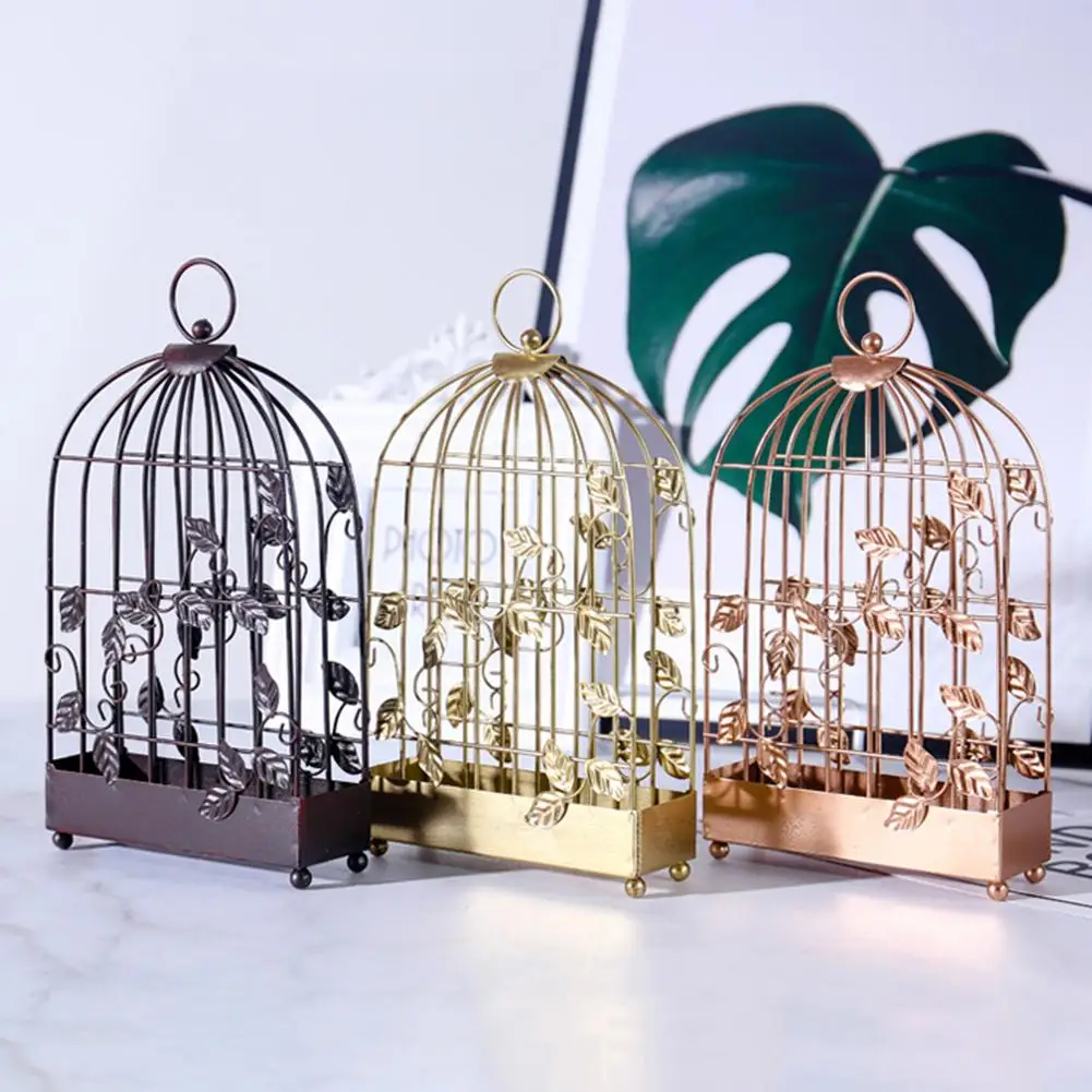 

Nordic Style Birdcage Shaped Iron Mosquito Coil Holder Incense Plate Home Decor