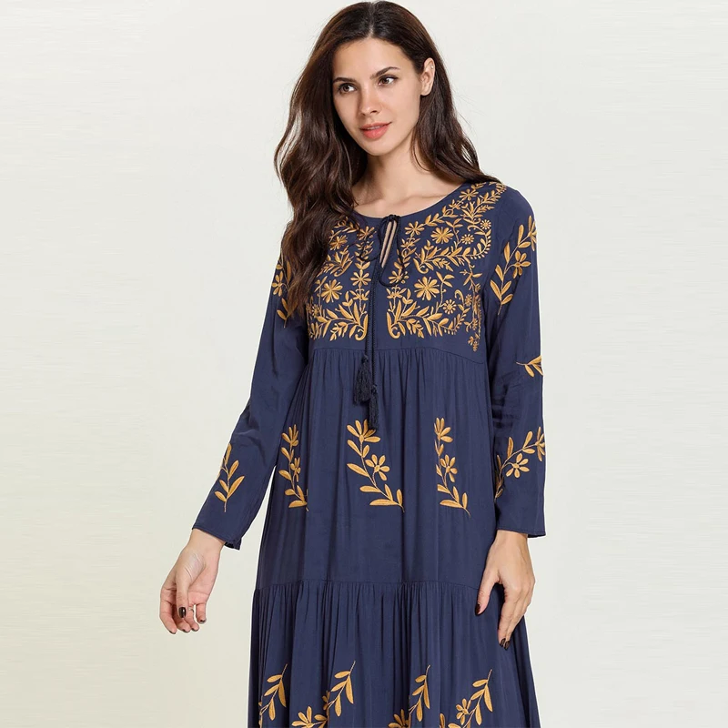 Женское платье Дубай абайя кафтан Марокканское арабское мусульманское турецкое