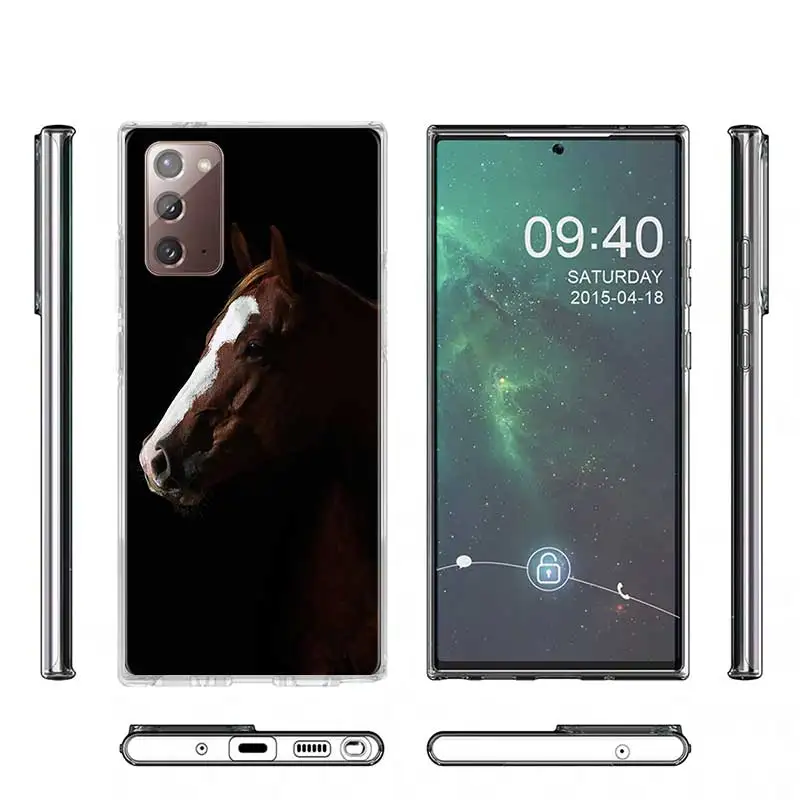 

Watercolor Horse Running Horses Silicone Case for Samsung Galaxy Note 20 5G Note 20 Ultra 5G Fashion Soft TPU Back Cover Funda