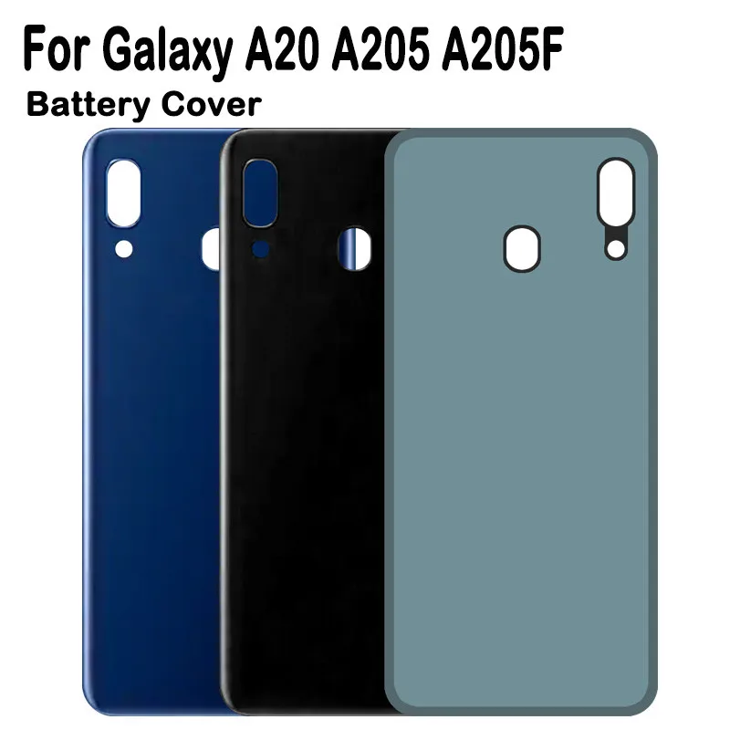 Задняя крышка батарейного отсека для Samsung Galaxy A20 A205 A205F задняя сменная панель |