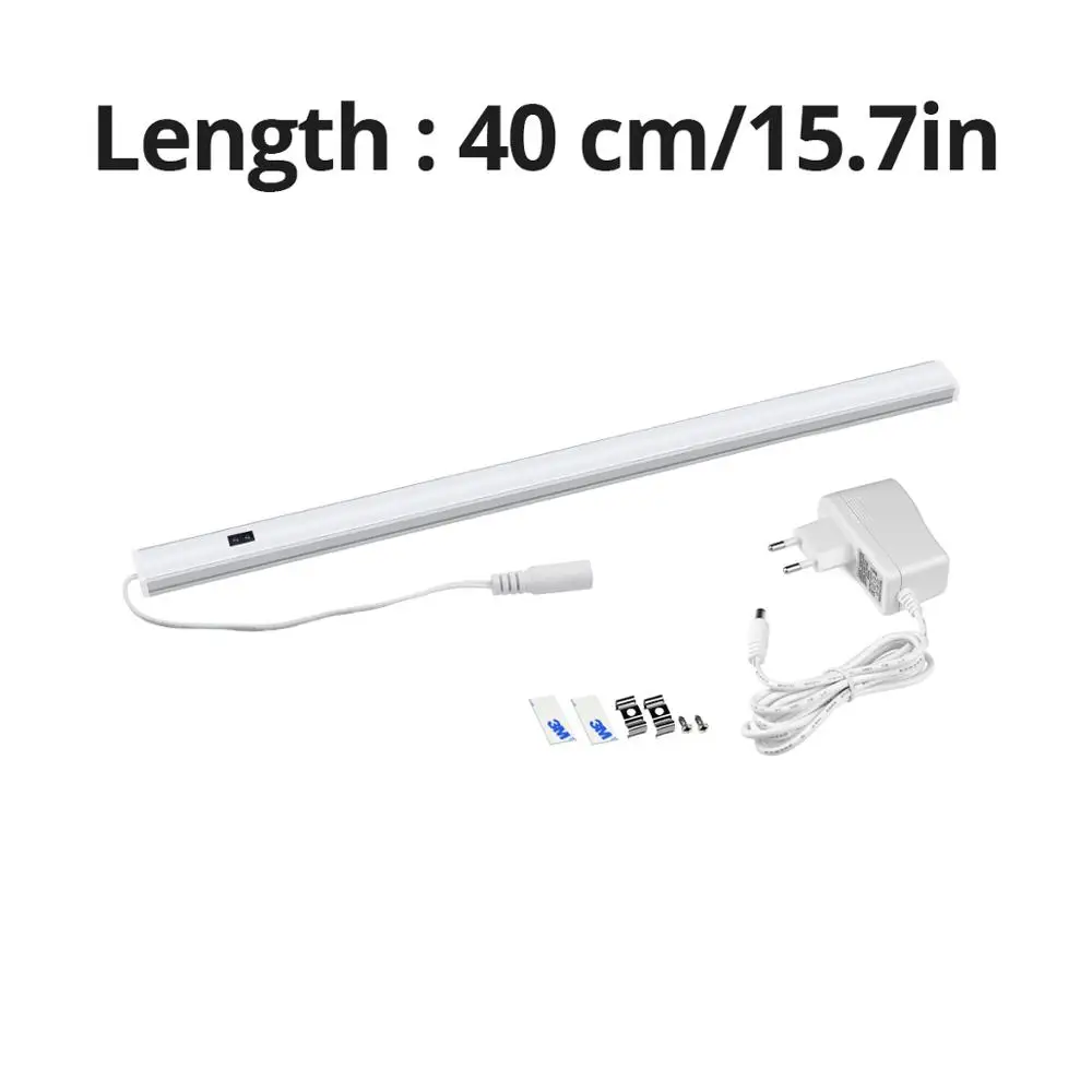 40CM with Power Ручная развертка развертки светодиодный шкаф светильник s 30/50 см движения Сенсор светодиодный бар ночной Светильник для выдвижного ящика шкафа гардероба шкафа лампа Кухня светильник s - Цвет: 40CM with Power