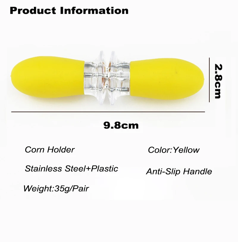 4 пары нержавеющей стали барбекю держатели кукурузы вилки|Держатели для