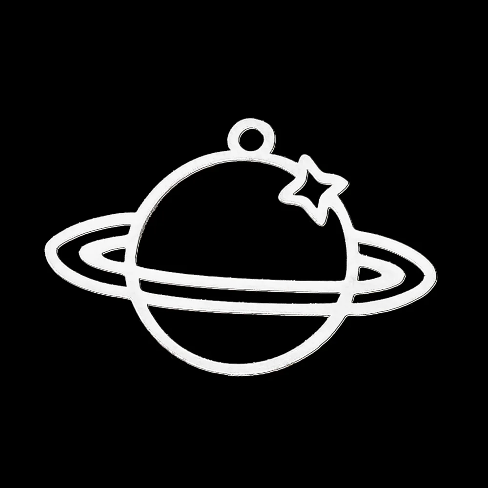 5 шт./лот 100% серьги-подвески из нержавеющей стали сделай сам в виде планеты со