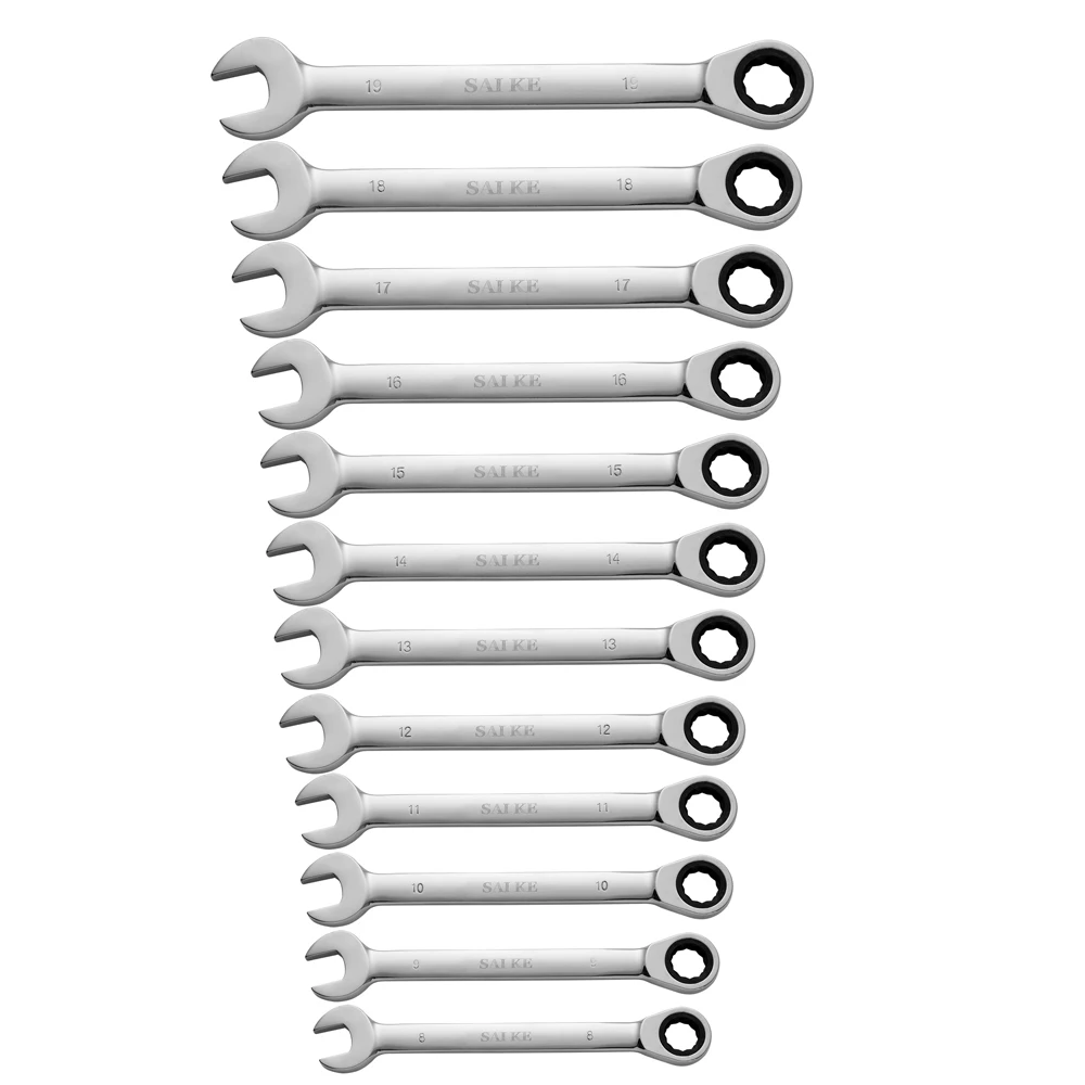 

Ratchet Metric Spanner Open End and Ring Wrenches Tool Ratchet Handle Wrench Set Key Set and Nut Tools