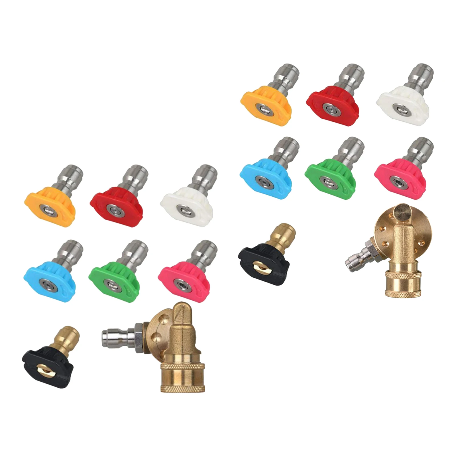 

High Pressure Washer Accessories Kit, Power Washer Spray Nozzle Tips,1/4 Inch 4500 Psi