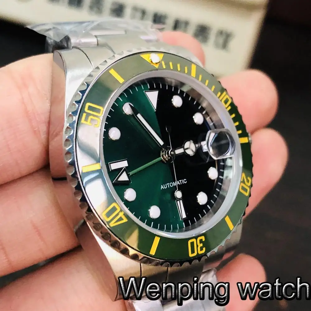 Часы мужские автоматические из сапфирового стекла 40 мм | Наручные часы