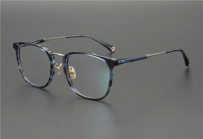 

Japanese Design Handmade Acetate Eyeglasses Vintage Women Full Rim Optical Eyewear Clear Lens Prescription Myopia Glasses Men