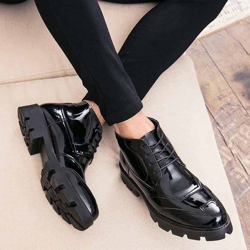 Zapatos De Hombre/зимние ботинки для мужчин коллекция 2019 года брендовые кожаные офиса с