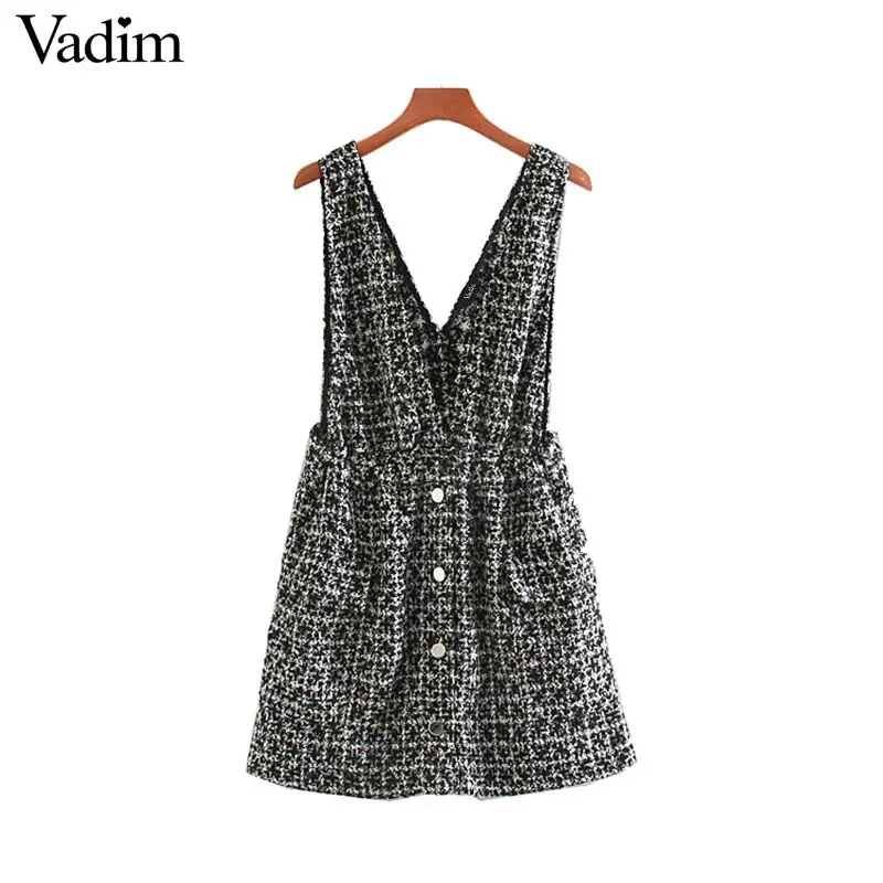 Женское элегантное платье vadim твид юбка на отстёгивающихся бретелях одежда