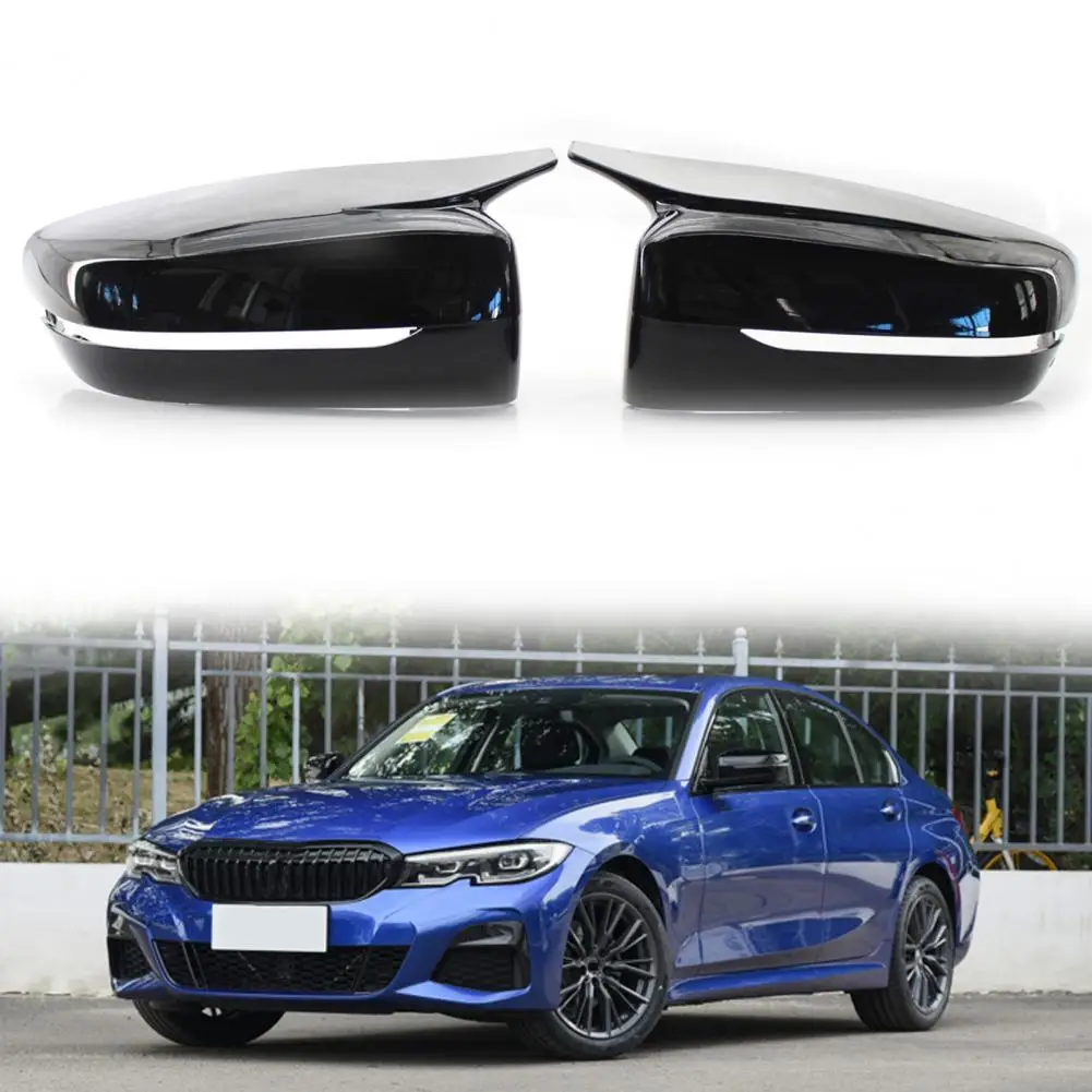 

2Pcs Mirror Cover Waterproof Replacement Carbon Fiber 51167422720 51167422719 Black Mirror Cap for BMW 3 Series G20/20