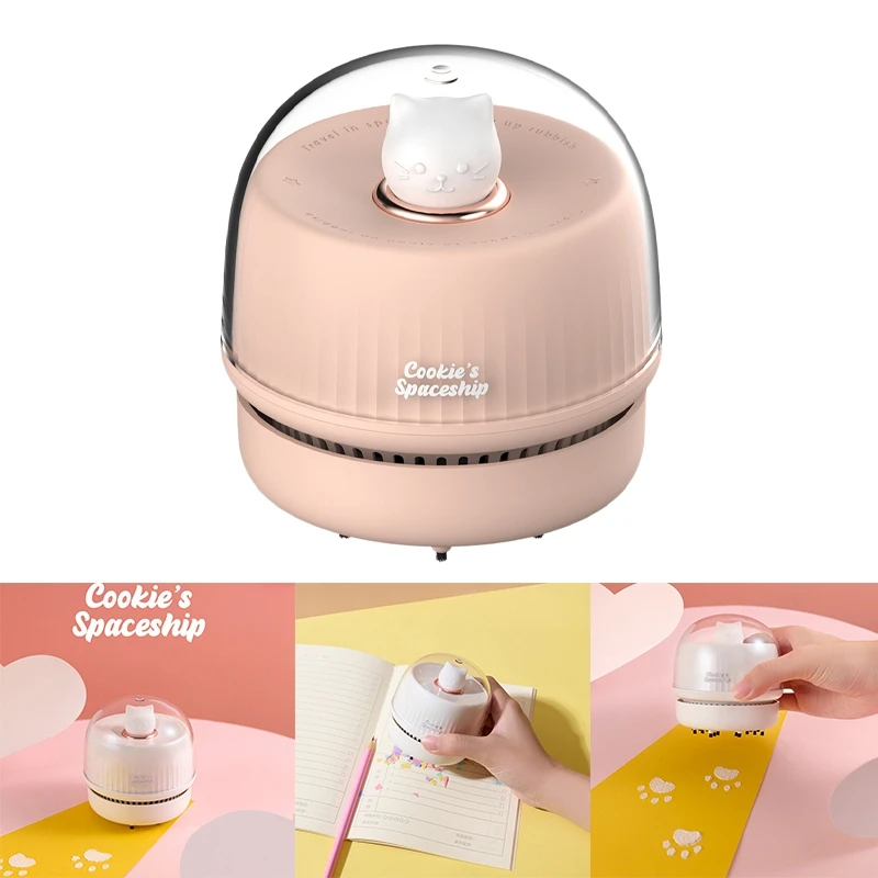 

Desktop Vacuum Cleaner, 360° Surround Poly Suction USB Small Portable Cute Pet Vacuum Cleaner for Desktop Etc