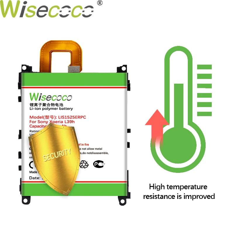 Wisecoco LIS1525ERPC 4850 мАч аккумулятором нового типа для SONY Xperia Z1 L39h L39 C6902 C6903 C6916 C6943 SO 01F L39T
