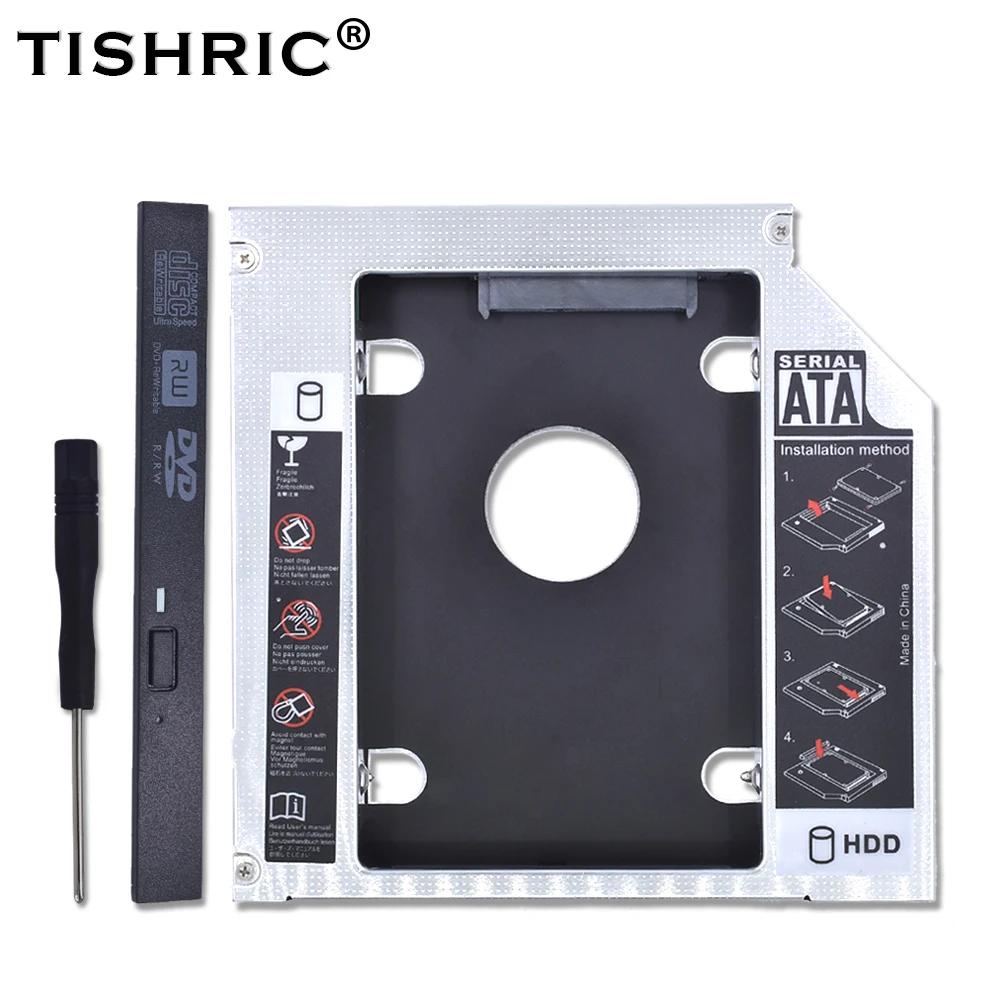 Алюминиевый жесткий диск TISHRIC 12 7 мм IDE HDD Caddy Optibay 2 5 дюйма чехол для жесткого диска