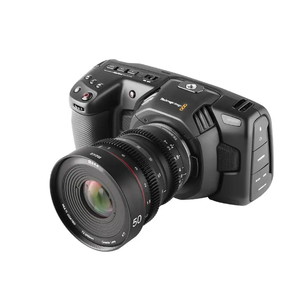 Meike 50 мм T2.2 ручная фокусировка объектива Cine с большой диафрагмой для Olympus Panasonic