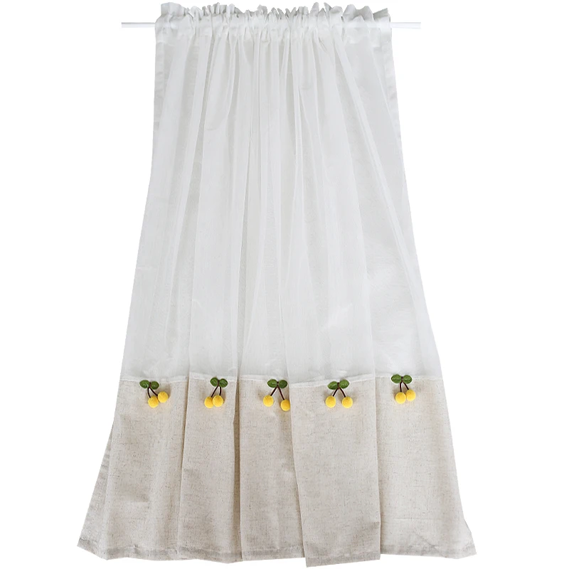 Тюль занавески s для гостиной короткие Kithchen кафе бежевая пряжа обработка окна