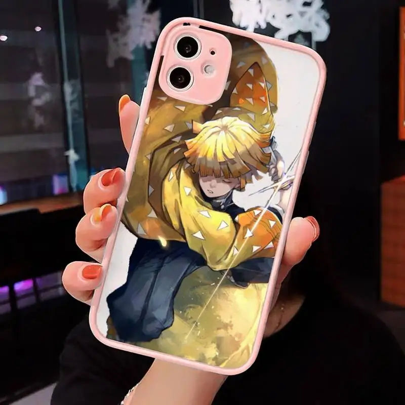 

Anime Demon Slayer Comics Phone Cases Matte Transparent For iPhone 12 Mini 11 Pro XR XS Max 7 8 Plus