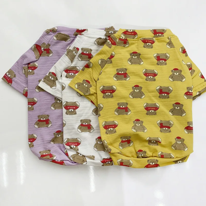 

Summer Dog TShirt Pet Clothes For Small Medium Dogs Cartoon Vest French Bulldog Puppy Outfit Chihuahua Pug Pitbull Clothing