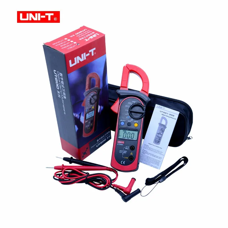 

UNI-T UT202A Resistance DC AC Voltage Measuring Tool LCD Digital Clamp Multimeter Voltage Current Resistance Diode