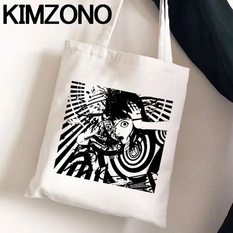 

Junji Ito shopping bag grocery canvas shopper bolso bag bolsas reutilizables tote custom