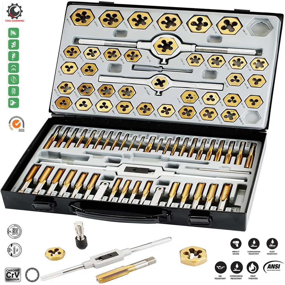 Набор инструментов из стали с титановым покрытием, 86 шт.