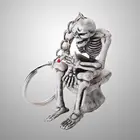 Творческий Череп Туалет кошелек сумка резиновый автомобильный брелок с кольцом для украшения подвеска в форме забавные подарки