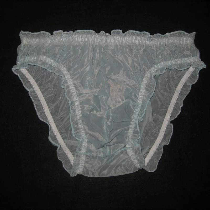 

Sissy Men's Underwear Briefs Shiny Breathable Ultra-thin U Convex Transparent Gay Underwear Men Lace