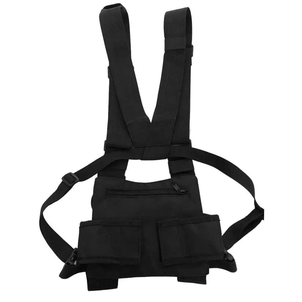 

Functional Tactical Chest Bag For Men Nylon military Vest chest rig Pack Holster Tactical Harness walkie talkie radio Waist Pack