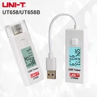UNI-T usb-тестер для телефона, компьютера, зарядный детектор Напряжение измеритель величины тока Ёмкость монитор Dc Цифровой вольтметр UT658BUT658