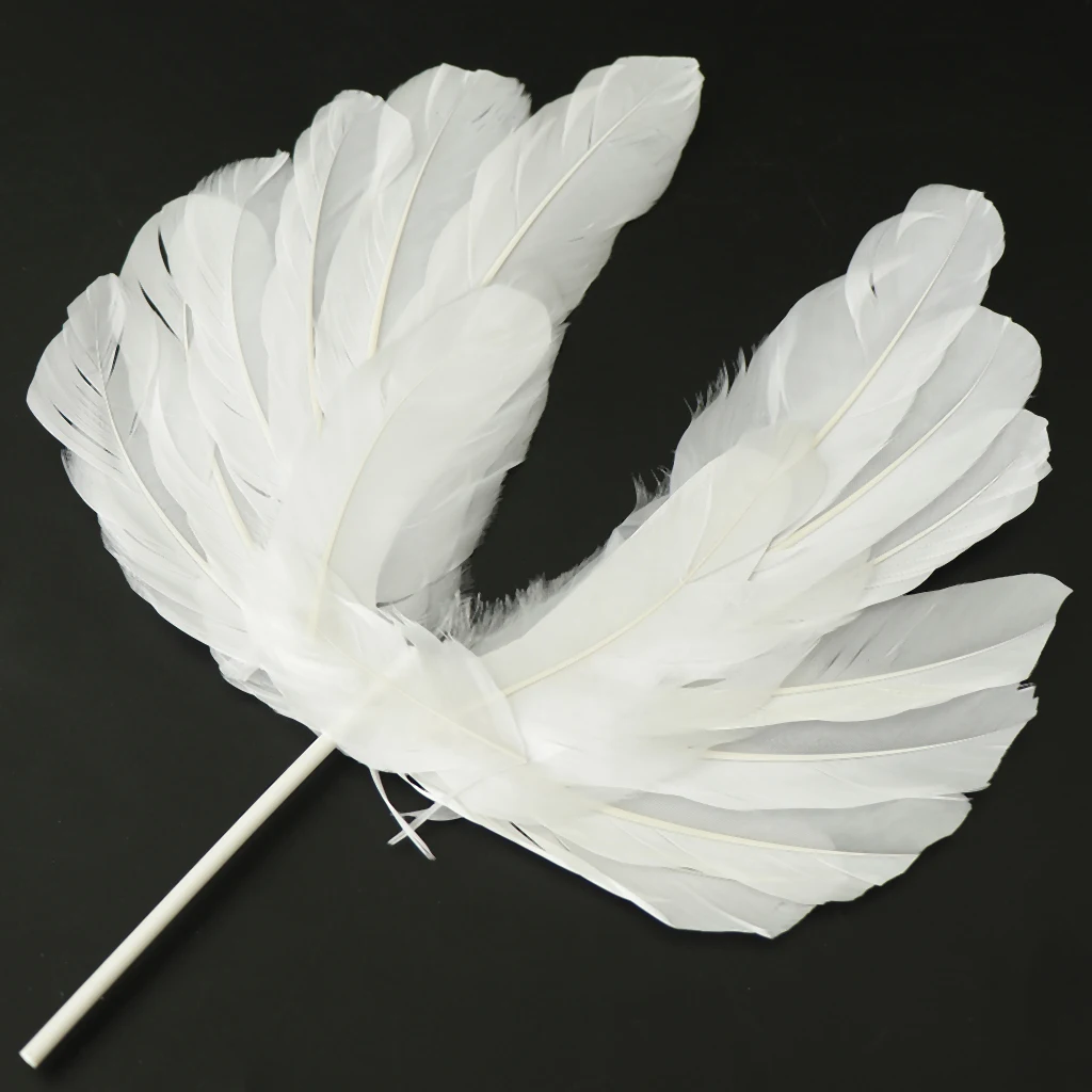 Топпер для торта С Днем Рождения крылья Ангела перья кекс белые вечерние пики