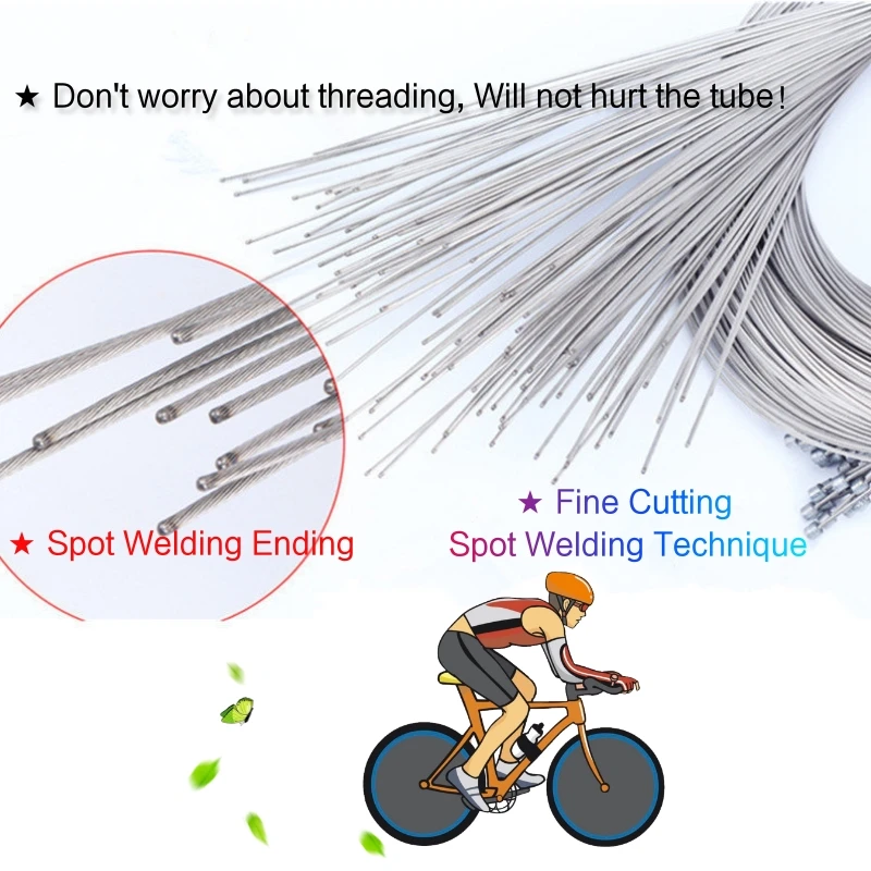 10 шт. дорожный горный велосипед MTB с фиксированным зубчатым тормозом переключатель линии трос переключения Проволоки Стальной Велосипедное оборудование bisiklet aksesuar