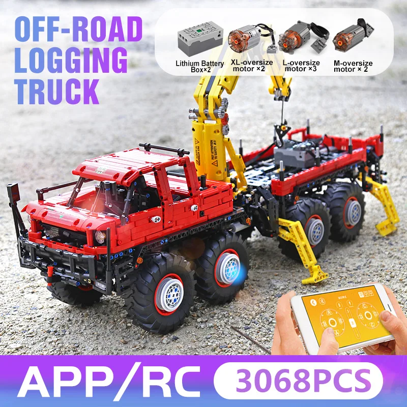 Высокотехнологичный автомобиль Mould King шарнирный 8 × Внедорожник с дистанционным