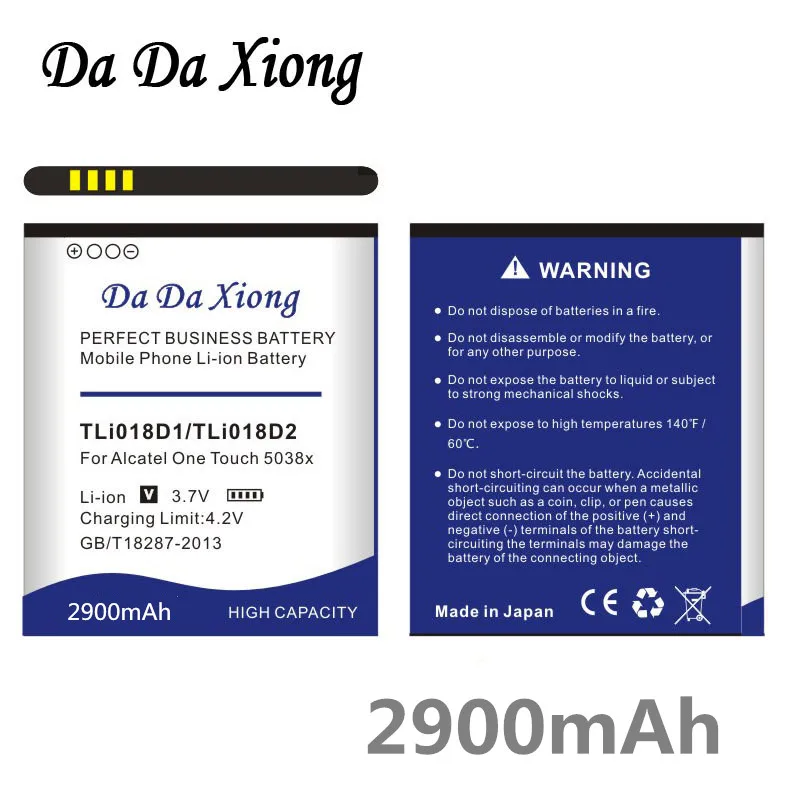 Аккумулятор TLi018D1 TLi018D2 2900 мАч для Alcatel One Touch Pop D5 Dual 5038x OT5038X 3 5015D OT 5016|battery for alcatel|battery