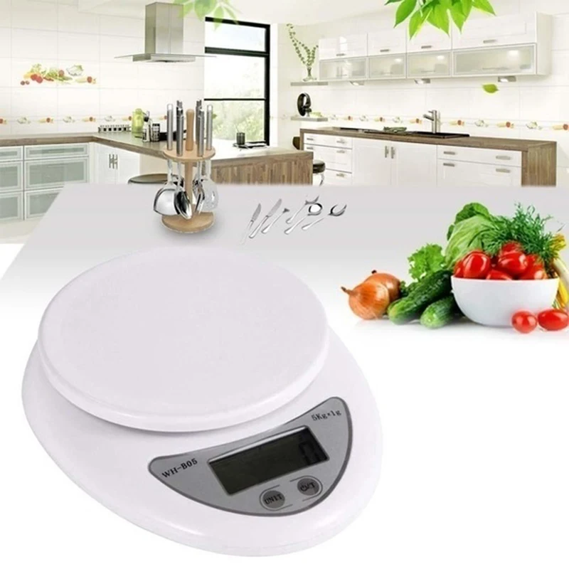 

5kg Portable Digital Scale LED Electronic Scales Postal Food Balance Measuring Weight LED Electronic Scales Kitchen Accessories