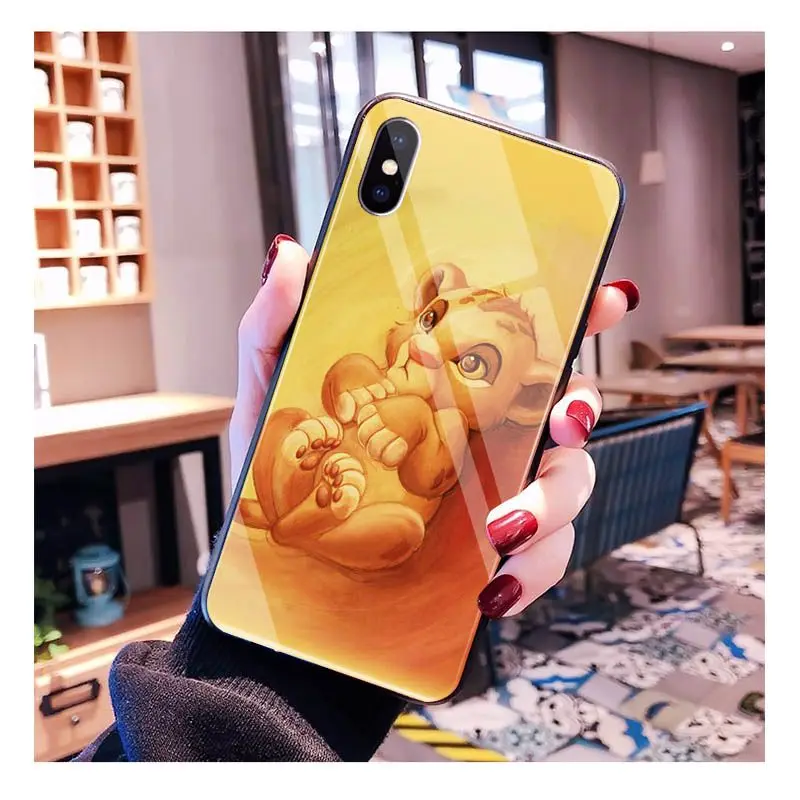 MaiYaCa чехол для телефона из закаленного стекла с Львом на Африканской степе iPhone 11