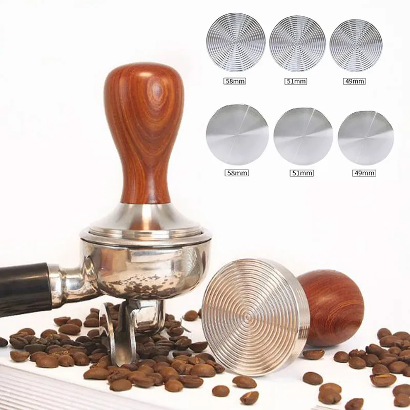 Coffee Tamper Pressure Bar 49mm 51mm 58mm Whorl Flat Espresso Tamper Coffee Powder Press Hammer Bean Tamping Cafe Barista Tools