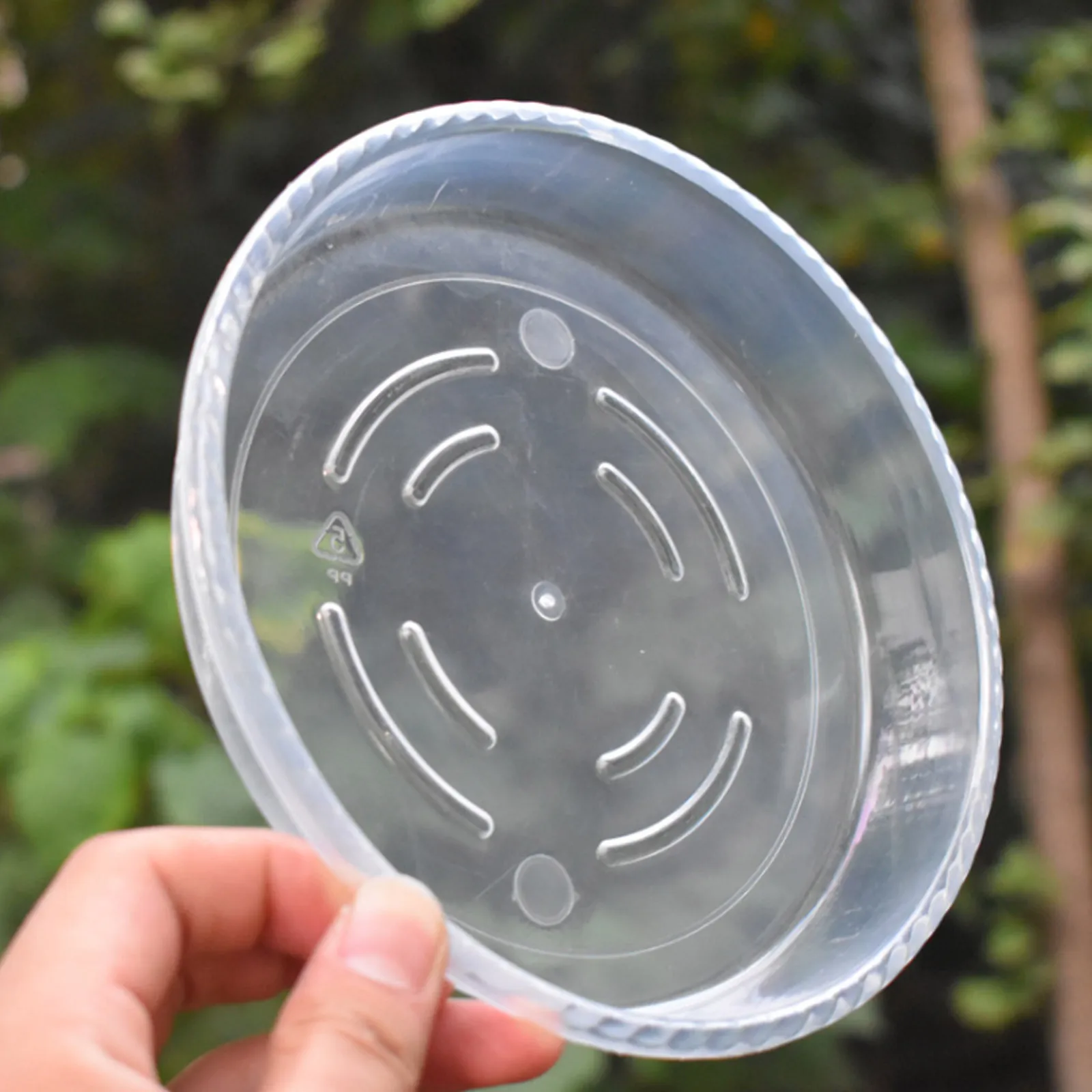 Behogar10pcs Пластик горшка блюдце прозрачные круглые поддоны для растений Holding