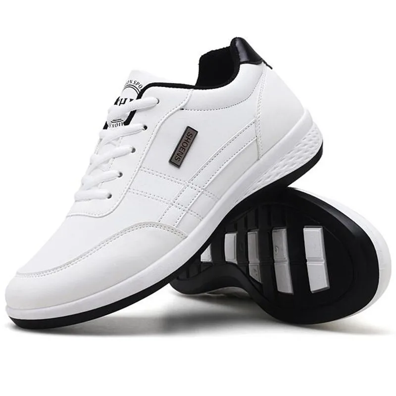 Мужские повседневные дышащие кроссовки на шнуровке Весенняя кожаная обувь chaussure
