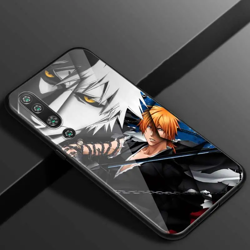 

Anime Bleach ichigo For Xiaomi Mi Note 10 Ultra 5G 9 SE 8 A3 A2 A1 6X Poco M2 Pro Play F1 Lite 5G Bright Black Phone Case