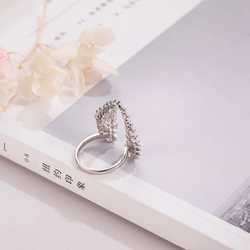 Женское Обручальное кольцо из серебра 925 пробы с искусственным