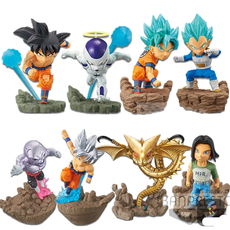 

Bandai Genuine WCF Dragon Ball Super Ultra Instinct, Son Goku, Jiren, Android 17 Action Figure Model Toys