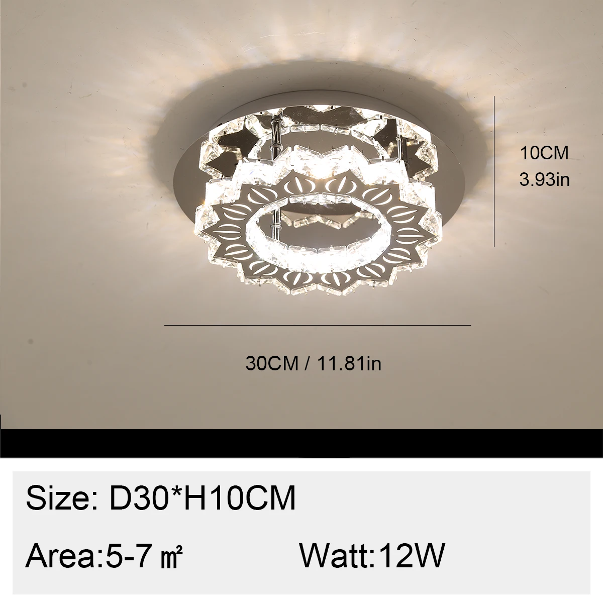 Светодиодные круглые хрустальные люстры внутреннее освещение для спальни